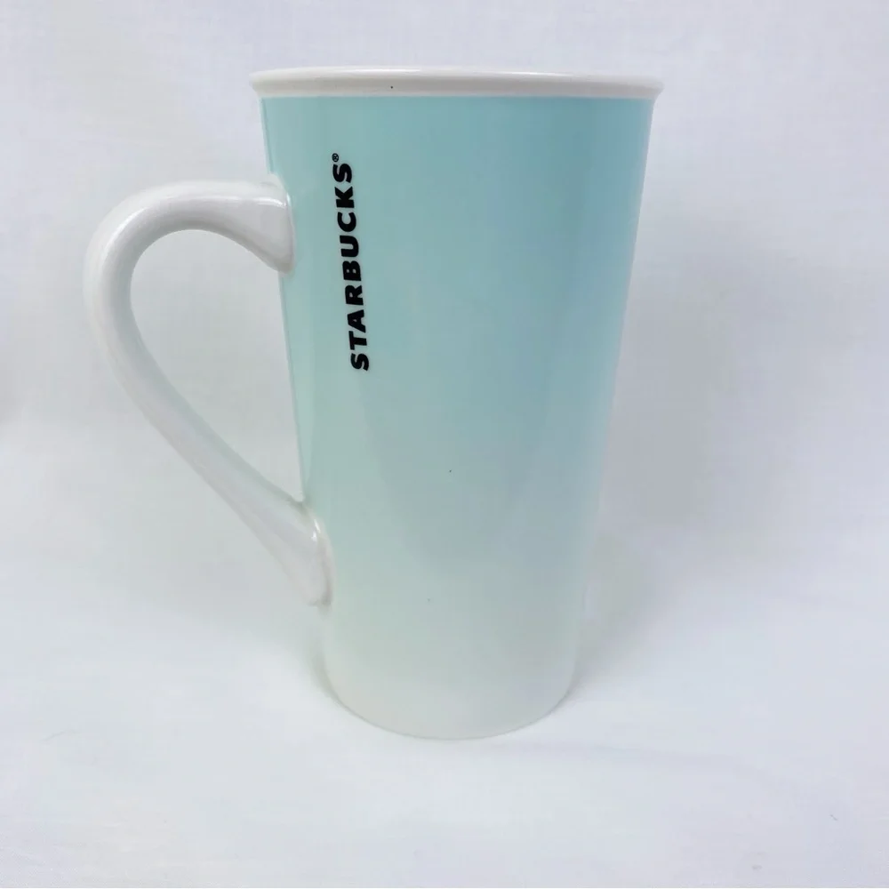 Starbucks 2019 Christmas Tree Holiday Mug 16 oz Light Blue